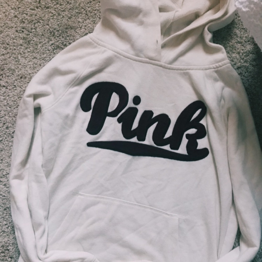 white&maroon pink vs hoodie